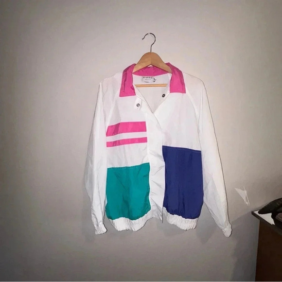 Russ Jackets & Blazers - RUSS 80s WINDBREAKER Size M/L Made in USA